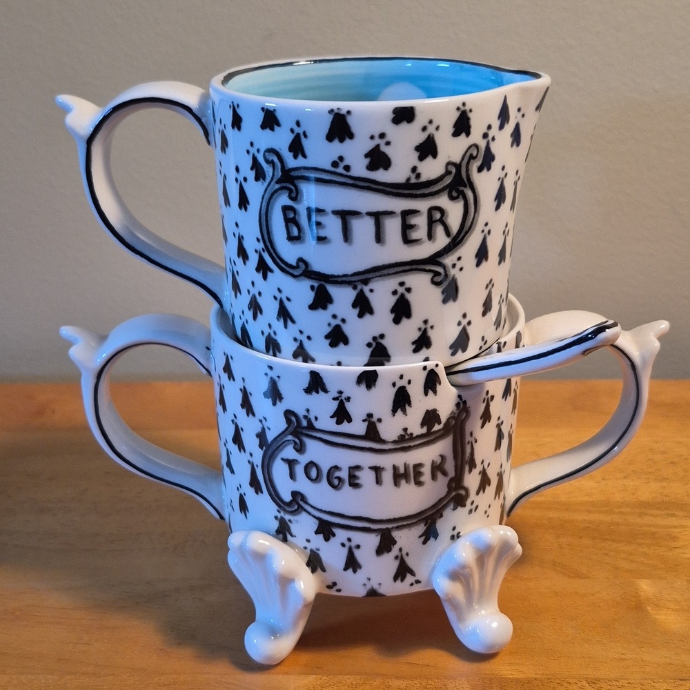 MOLLY HATCH Anthropologie 'Better Together' Ceramic Stacking Creamer/Sugar Set - Picture 3 of 16